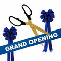 Grand Opening Kit-25" Ceremonial Scissors, Ribbon, Bows (Blue)